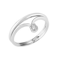 Anello Stevanella Gioielli Donna in Oro bianco Diamante AN-209-O.BIANCO-DIAM0.16